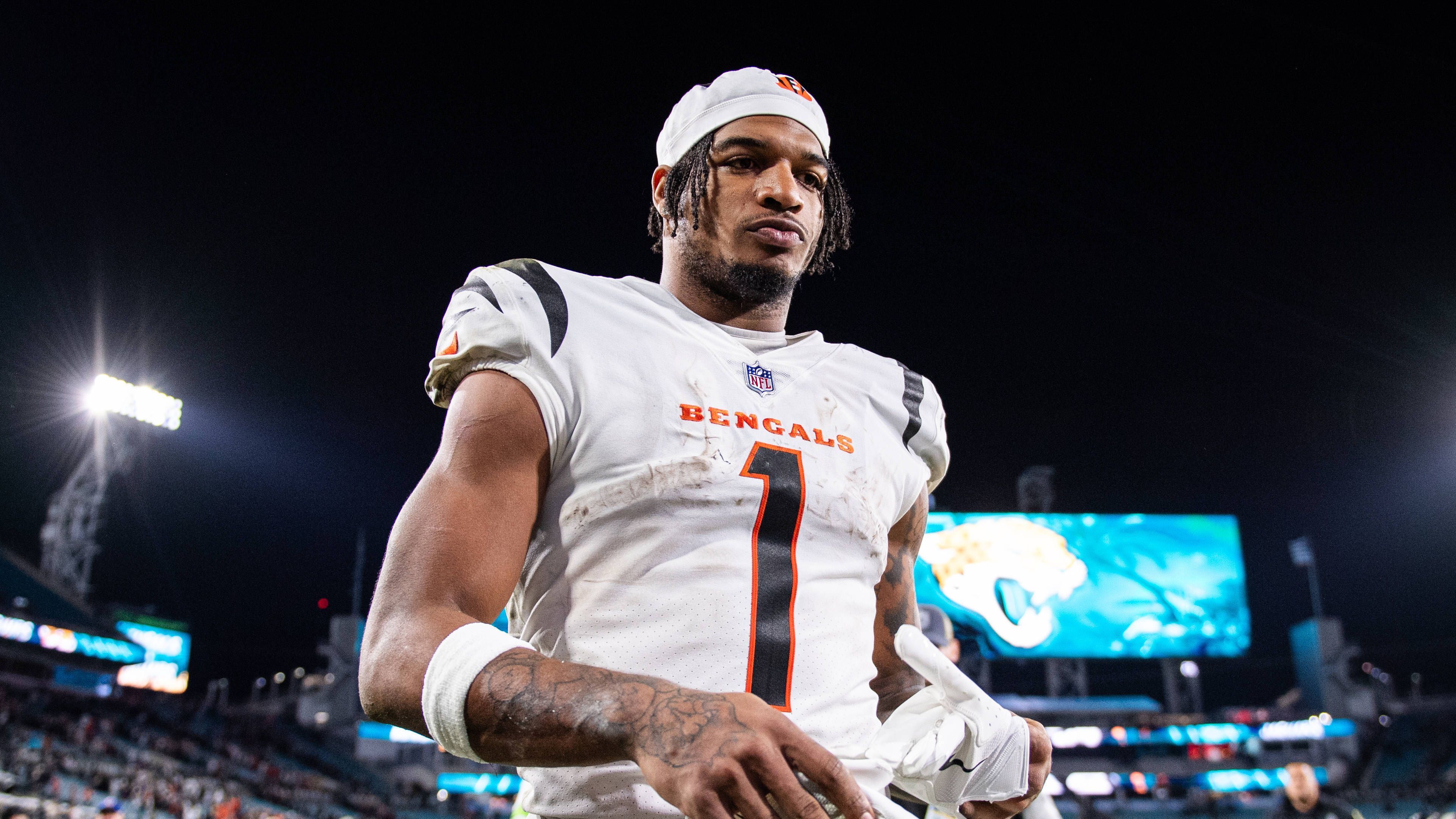 <strong>Cincinnati Bengals (2021)</strong><br>Spieler: Ja'Marr Chase (WR)<br>Jahr des Drafts: 2021<br>Jahr des ersten Awards: 2021<br>Award: Offensive Rookie of the Year