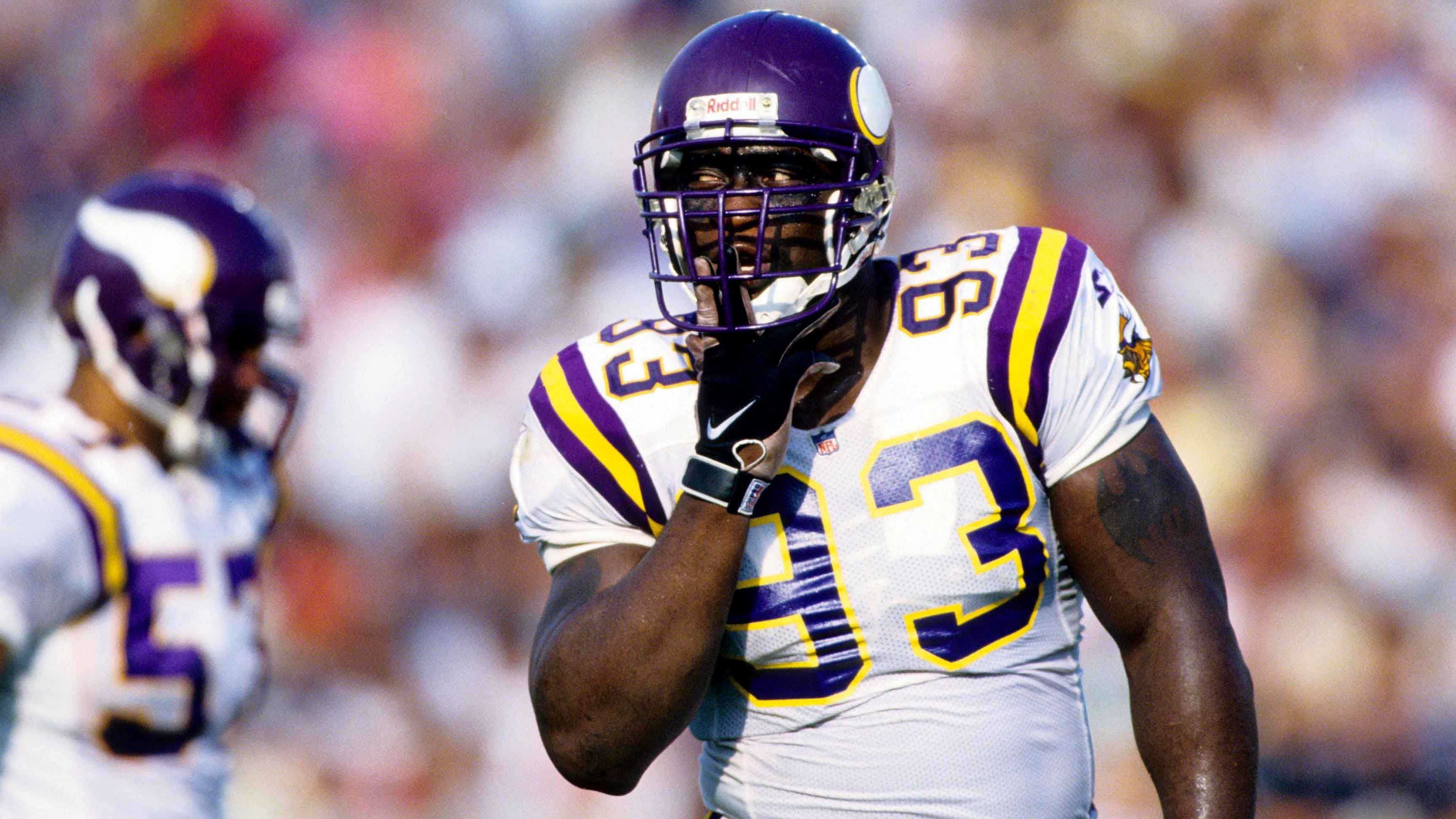 <strong>93: John Randle<br></strong>Teams: Minnesota Vikings, Seattle Seahawks<br>Position: Defensive End<br>Erfolge: Pro Football Hall of Famer, sechsmaliger First Team All-Pro, siebenmaliger Pro Bowler<br>Honorable Mention: Calais Campbell, Dwight Freeney
