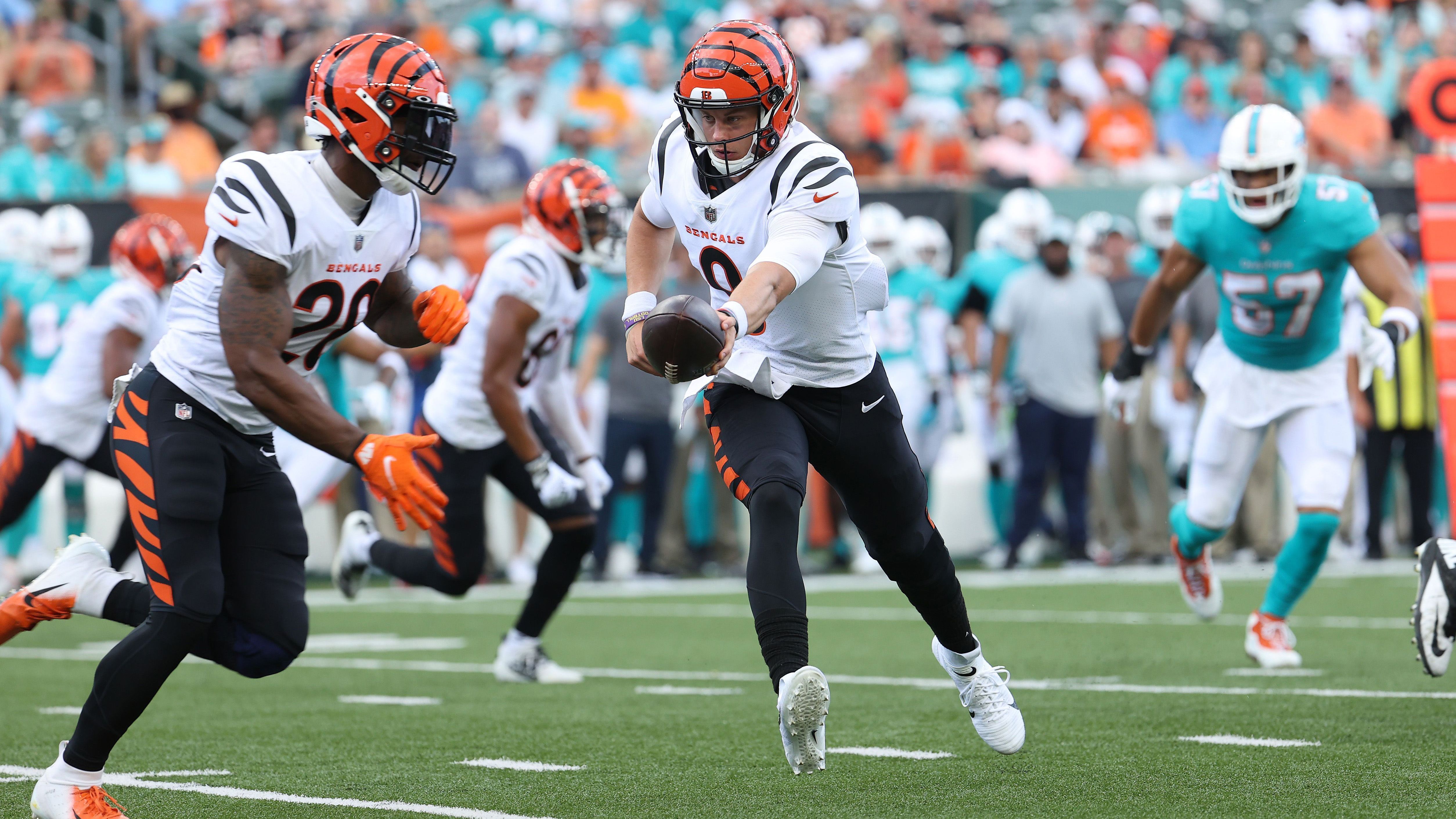 
                <strong>Cincinnati Bengals</strong><br>
                Captains: Quarterback Joe Burrow, Wide Receiver Tyler Boyd, Safety Jessie Bates, Safety Vonn Bell, Running Back Joe Mixon, Defensive End Sam Hubbard, Punter Kevin Huber
              