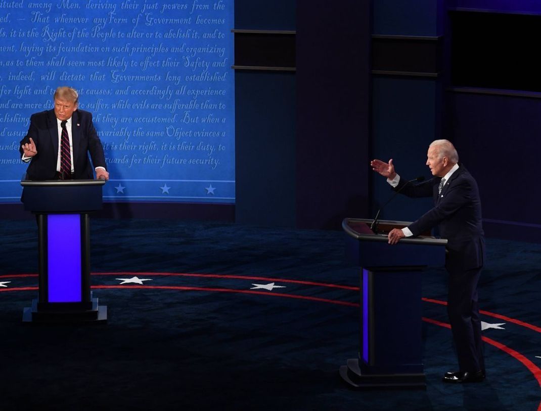 Trump und Biden kämpften im ersten TV-Duellen um die Gunst der Wähler für die US-Präsidentschaftswahl 2020. 