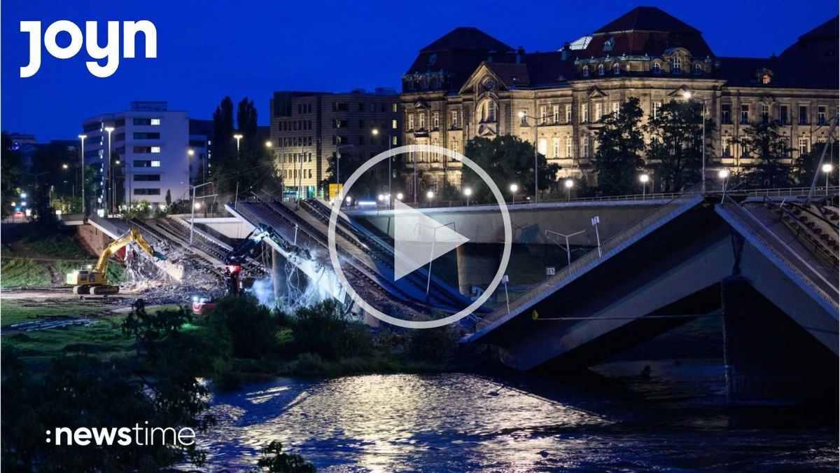 Carolabrücke in Dresden: Rest der Brücke eingestürzt