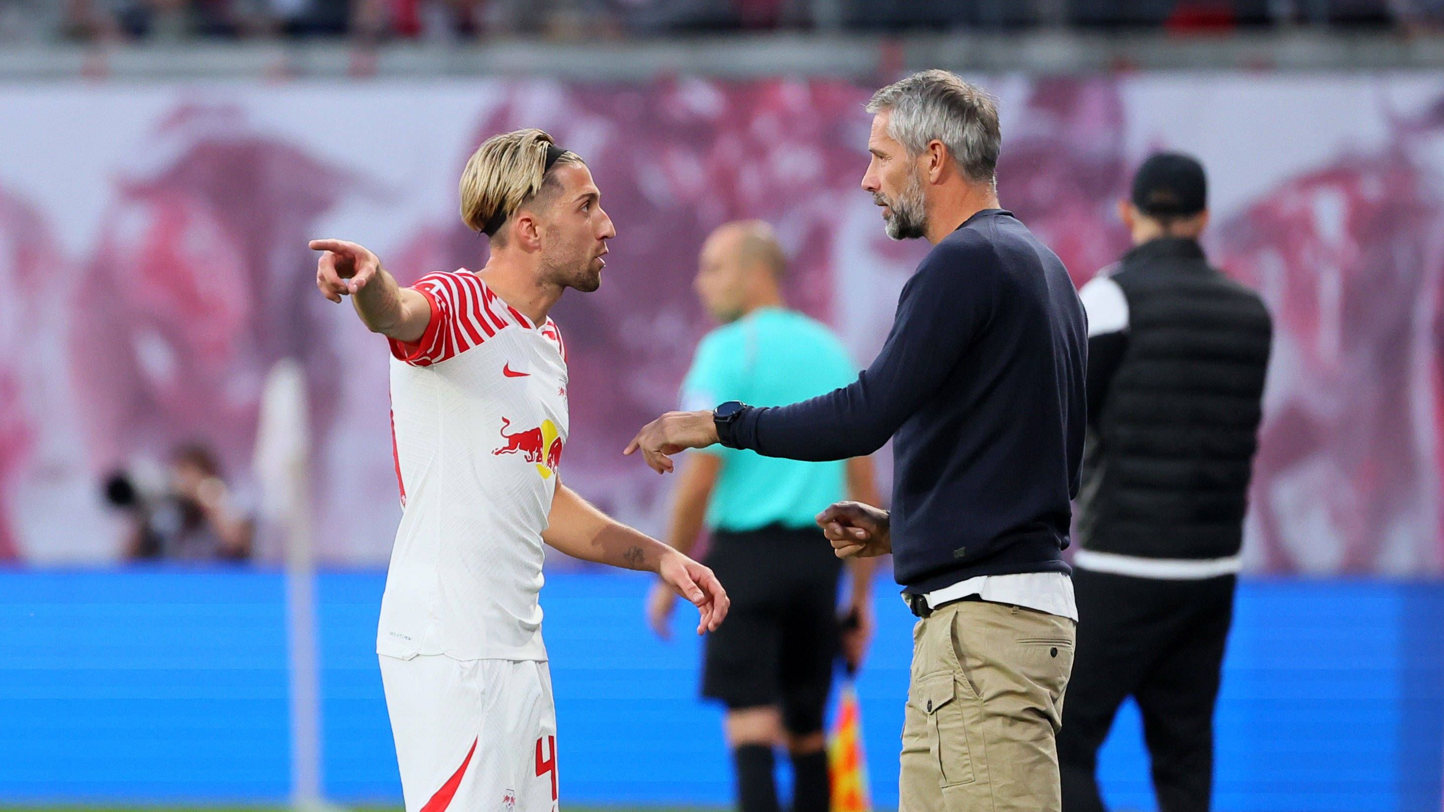 <strong>Kevin Kampl</strong><br>Zeigt wie Nebenmann Schlager ein starkes Spiel und hat die Zentrale gut im Griff. Nach vorne nicht ganz so auffällig wie der Österreicher. Wird nach etwas mehr als einer Stunde durch Seiwald ersetzt. <strong>ran-Note: 3</strong>