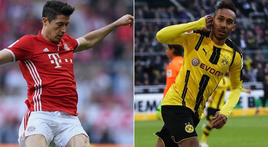 
                <strong>Bayern vs. BVB</strong><br>
                Sturm: Robert Lewandowski vs. Pierre-Emerick Aubameyang: Im Kampf um die Torjägerkrone der Bundesliga liefern sich beide ein Kopf-an-Kopf-Rennen auf Weltklasse-Niveau (26:27 Tore).  Wer von beiden derzeit der bessere ist? Kaum zu sagen: Während Lewandowski mit Robustheit bei gleichzeitig perfekter Ballkontrolle glänzt, ist Aubameyang vor allem im Zusammenspiel mit Reus und Dembele kaum in Griff zu halten. Klares Unentschieden, damit gewinnt der FC Bayern das Head-to-Head am Ende knapp mit 8:6.
              