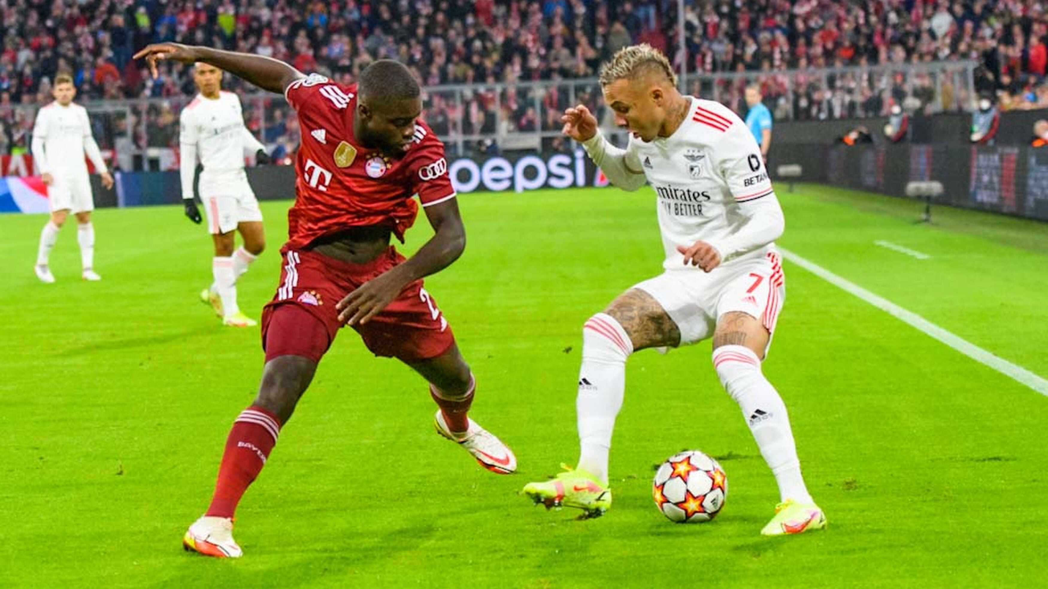 
                <strong>Dayot Upamecano</strong><br>
                Hält in der Defensive weitestgehend den Laden zusammen und räumt ab. Doch im Kopfballduell vor Benficas erstem Treffer sieht er alt aus. Auch beim zweiten Benfica-Tor nicht wirklich entschlossen genug. ran-Note: 4
              