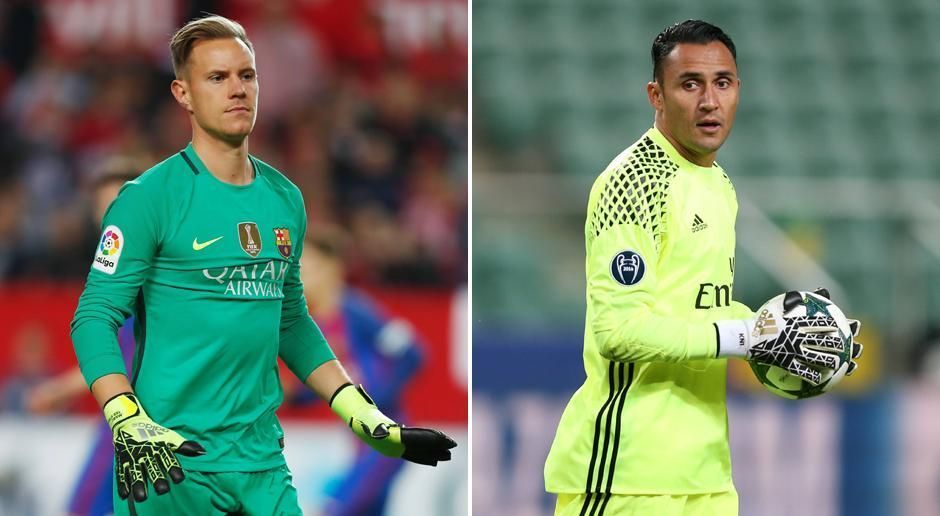 
                <strong>Marc-Andre ter Stegen vs. Keylor Navas</strong><br>
                Marc-Andre ter Stegen vs. Keylor Navas: Er ist bei Barca die neue Nummer eins zwischen den Pfosten, kassierte bisher erst 14 Saisongegentreffer und stand zuletzt auch im Tor der deutschen Nationalmannschaft - für Marc-Andre ter Stegen läuft es derzeit rund, die Wechselgerüchte sind vom Tisch. Und auch wenn ihm gegenüber ein starker Keylor Navas steht, der in der aktuellen Spielzeit bisher noch weniger Gegentore einstecken musste (zwölf), so geht der erste Punkt an den Deutschen. 1:0 für Barca.
              