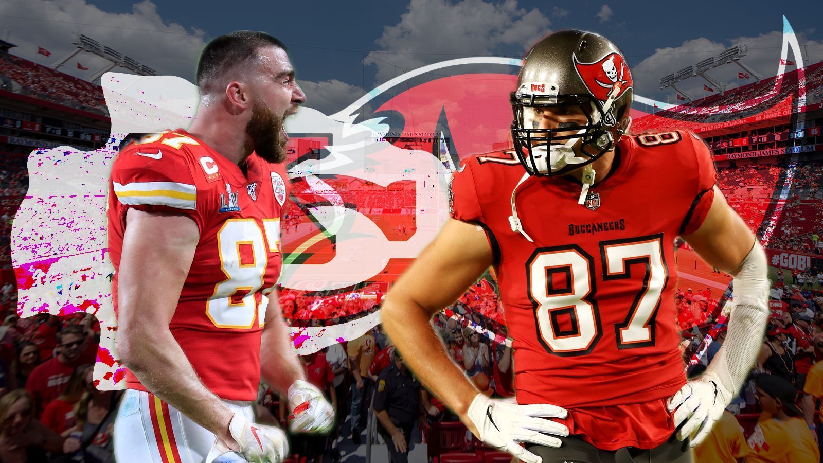 
                <strong>Rob Gronkowski vs. Travis Kelce: Die besten Tight Ends der NFL-Geschichte im Vergleich</strong><br>
                Die Rückkehr von Rob Gronkowski in dieser NFL-Saison war bereits spektakulär genug. Doch nun steht einer der besten Tight Ends der Geschichte wieder im Super Bowl und trifft dort auf den aktuell Besten auf seiner Position - Travis Kelce. Die beiden Superstars sind gleich alt und haben viel gemeinsam - vor allem außerhalb des Platzes. Im Super Bowl 55 treffen sie nun aufeinander: "Gronk" mit den Tampa Bay Buccaneers gegen Kelce mit den Kansas City Chiefs (am 7. Februar ab 22:40 Uhr live auf ProSieben und ran.de).
              