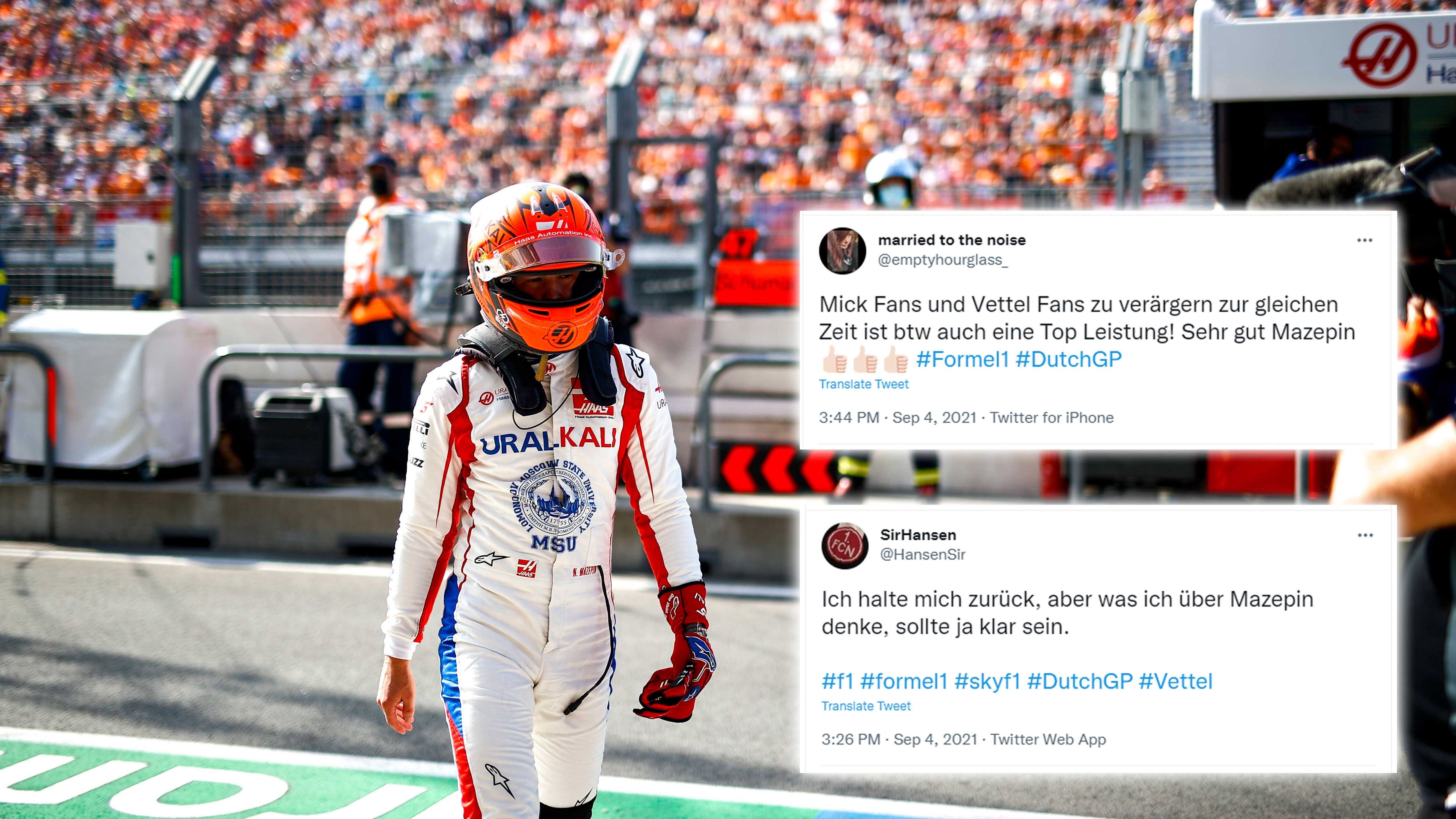 
                <strong>Nikita Mezepin erneut voll im Fokus der verärgerten Fans</strong><br>
                Der junge Russe erntet wieder viel Spott und Häme: "Mick Fans und Vettel Fans gleichzeitig zu verärgern ist btw auch eine Top-Leistung! Sehr gut Mazepin", schreibt ein User. 
              