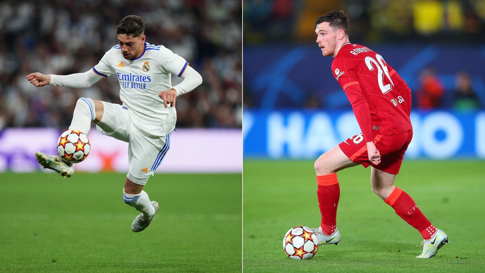 
                <strong>Duell auf dem Flügel, Teil 2</strong><br>
                Auf der anderen Seite ist beim FC Liverpool Andrew Robertson gesetzt. Ähnlich wie Alexander-Arnold ist auch er offensivfreudig unterwegs und kann mit Halbfeld-Flanken immer für Gefahr sorgen. Defensiv wird er sich wohl um Federico Valverde kümmern müssen, der den rechten Flügel bei real Madrid beackert. Aber auch der Uruguayer im Trikot der Madrilenen wird den Blick nach hinten richten müssen. Auf beiden Seiten darf man wohl intensive Duelle auf den Flügeln erwarten - in beide Richtungen.
              