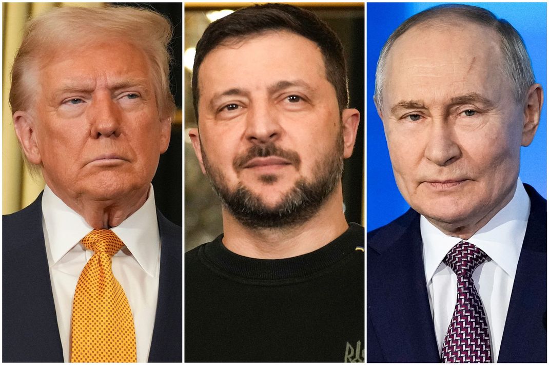 Von Kreml-Chef Putin (rechts) zeigt sich Trump (links) enttäuscht, Selenskyj begrüßt die jüngsten Aussagen des US-Präsidenten.