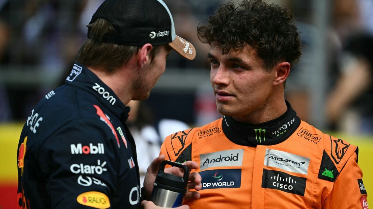 Auch 2025 Titelkonkurrenten: Verstappen (l.) und Norris