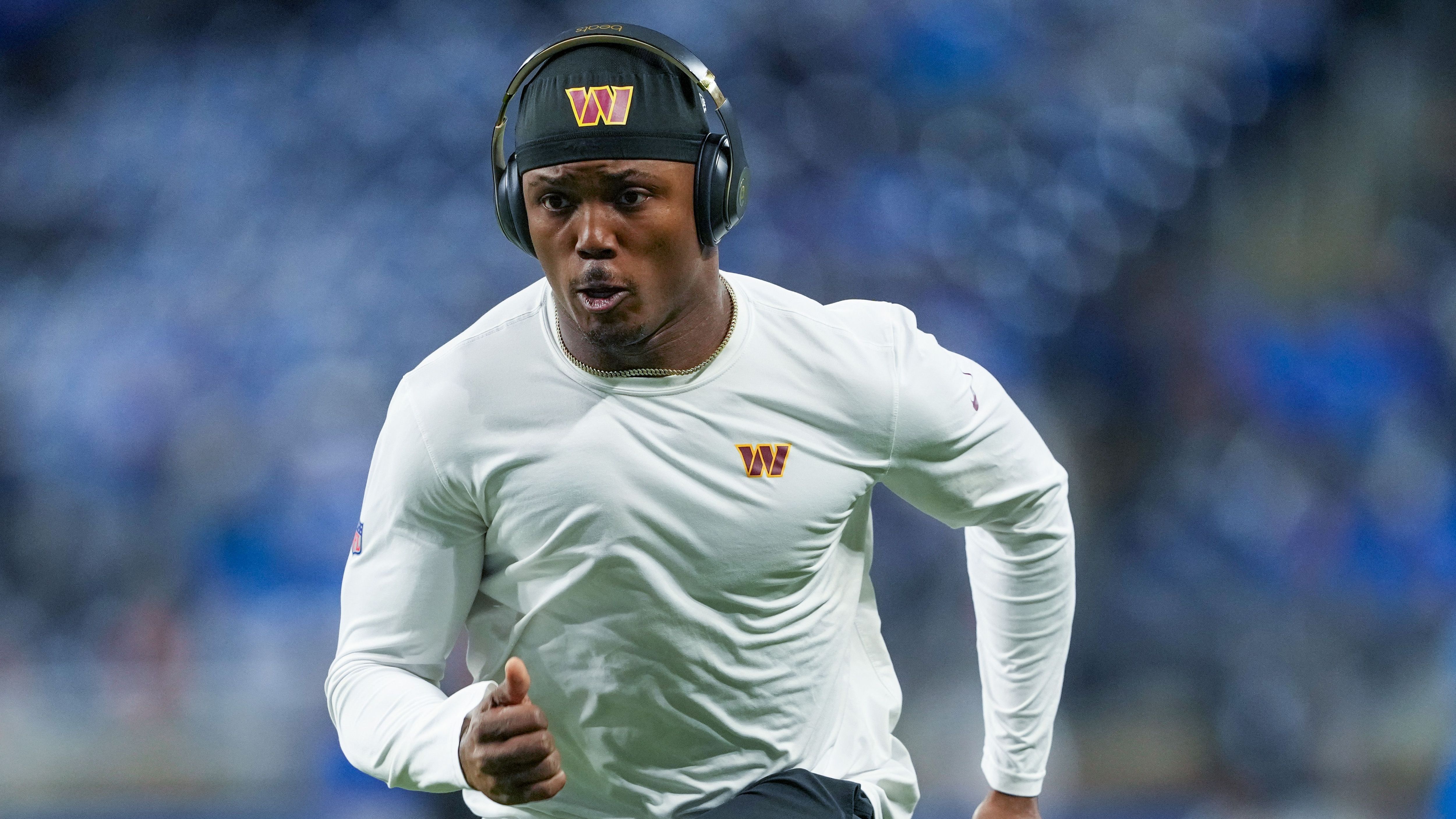 <strong>Terry McLaurin (Washington Commanders)</strong><br>... die ersten Tage des Training Camps hat McLaurin geschwänzt. Zuletzt sah es nach einer kleinen Annäherung aus, war der Star Receiver doch in den Facilities der Commanders, um individuell zu trainieren. Ob seinem Wunsch stattgegeben wird, ist noch nicht bekannt.