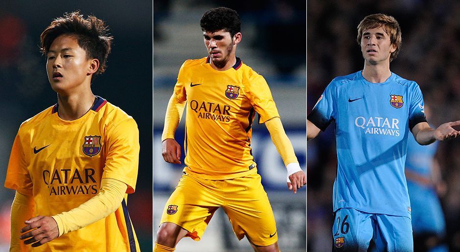 
                <strong>FC Barcelona</strong><br>
                FC Barcelona: V.l.n.r. Lee Seung-Woo, Carles Alena, Sergi Samper - Bereits in der vergangenen Saison kam Sergi Samper in der ersten Elf von Barcelona zum Einsatz. Der 20-Jährige wurde sogar schon als nächster Xavi bezeichnet. Ob er sich permanent durchsetzen kann, bleibt abzuwarten. Lee Seung-Woo (18) trägt dagegen den Spitznamen "koreanischer Messi" und dürfte in der kommenden Saison endlich zu seinem Debüt im A-Team kommen. Auch Carles Alena hofft auf einige Einsätze neben Neymar und Messi. Der Kapitän von Spaniens U17 schoss in acht Youth-League-Spielen stolze sechs Tore.
              