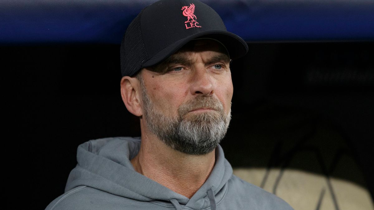 LA LIGA EA Sports - Real Madrid vs Liverpool MADRID,SPAIN - March 15:Liverpool head coach Jurgen Klopp during the Uefa Champions Leage 22 23 match between Real Madrid and Liverpool at Santiago Bern...