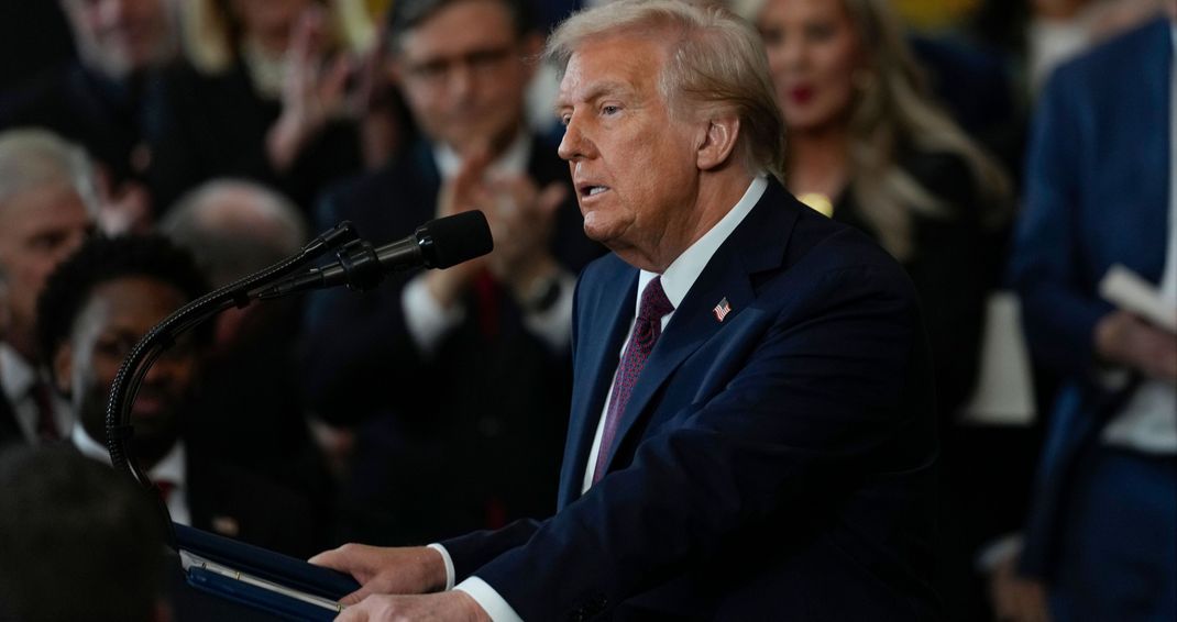 Donald Trump bei seiner Antrittsrede.
