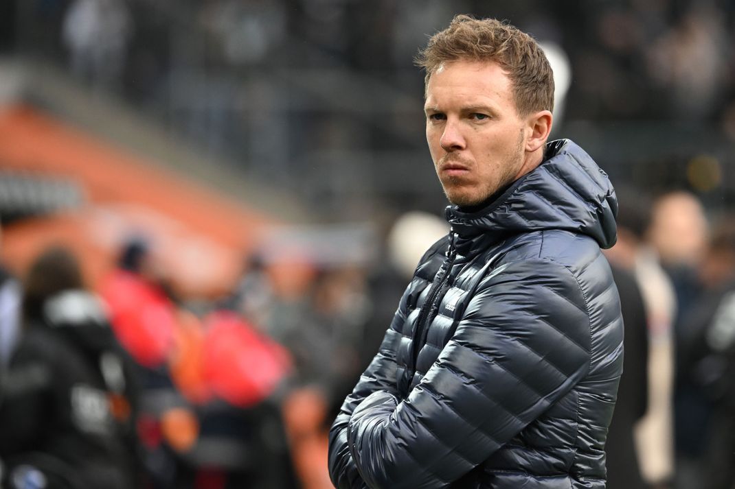 Nagelsmann beim Spiel FC Bayern gegen Borussia Mönchengladbach.