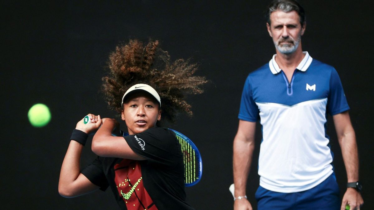 Osaka im Training mit Mouratoglou