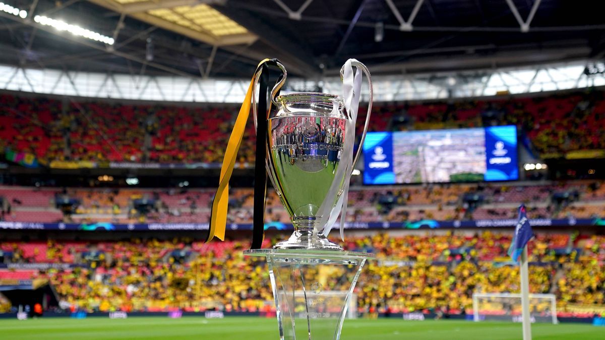 Borussia Dortmund v Real Madrid - UEFA Champions League - Final - Wembley Stadium A general view of the UEFA Champions League trophy on display ahead of the UEFA Champions League final at Wembley S...