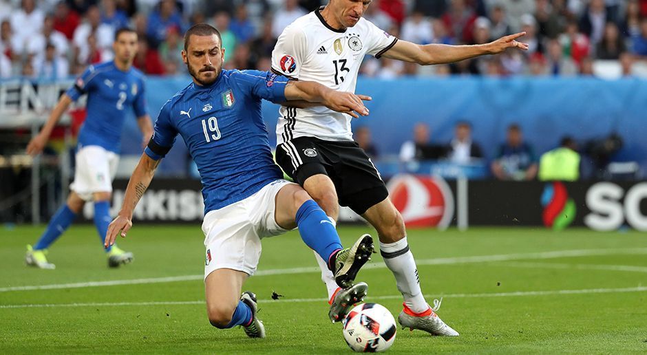 
                <strong>Leonardo Bonucci</strong><br>
                Leonardo Bonucci: Im Zentrum gewohnt kopfballstark, ließ Gomez in den ersten 45 Minuten nur einmal zum Kopfball im Strafraum kommen. Fälschte beim Özil-Treffer die Flanke unglücklich ab. Traf per Elfmeter zum wichtigen 1:1 für Italien. ran-Note: 2-.
              