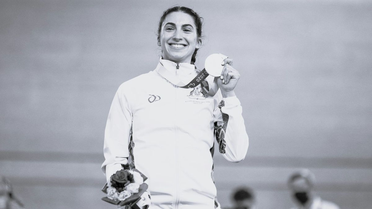 Paige Greco mit ihrer Goldmedaille in Tokio