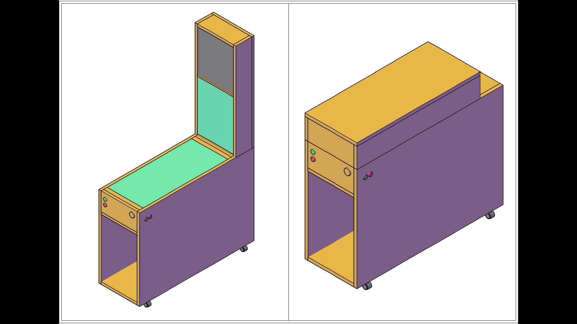 Flipper-Darts-Bar: Schematischer Aufbau