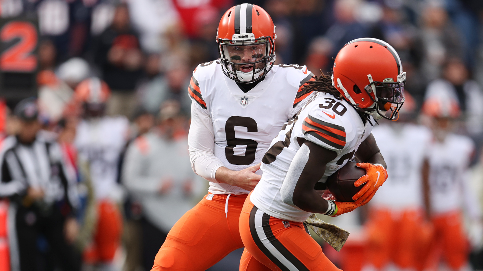 
                <strong>Platz 7: Cleveland Browns</strong><br>
                &#x2022; <strong>0,567 - </strong>29 Siege, 22 Niederlagen, 1 Unentschieden -<br>&#x2022; Restliche Spiele: vs. Raiders, @Packers, @Steelers, vs. Bengals<br>
              