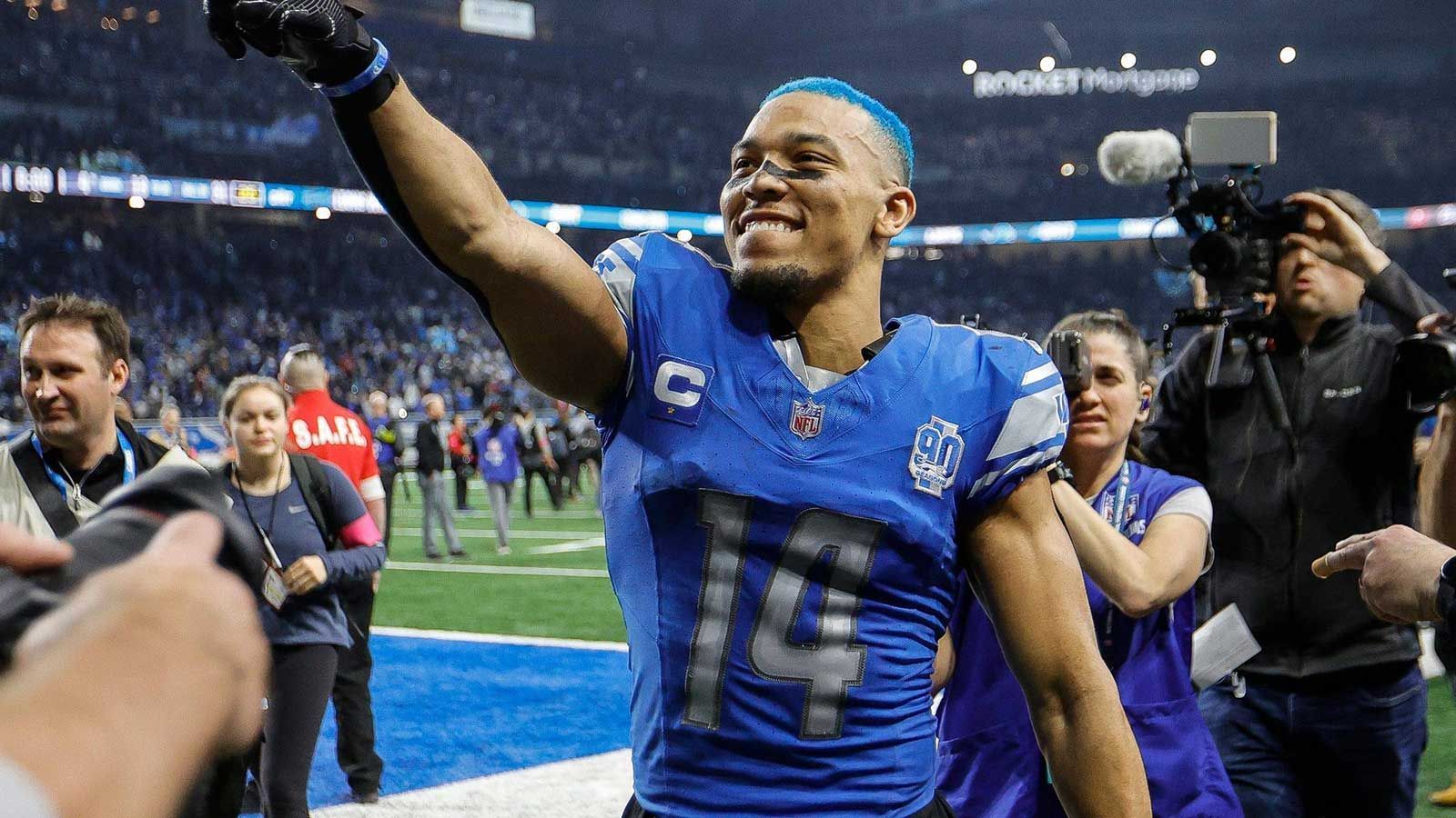 <strong>Platz 4: Amon-Ra St. Brown - Wide Receiver</strong><br>Team: Detroit Lions<br>Vertragsdauer: 4 Jahre<br>Gehalt (gesamt): 120 Millionen Dollar