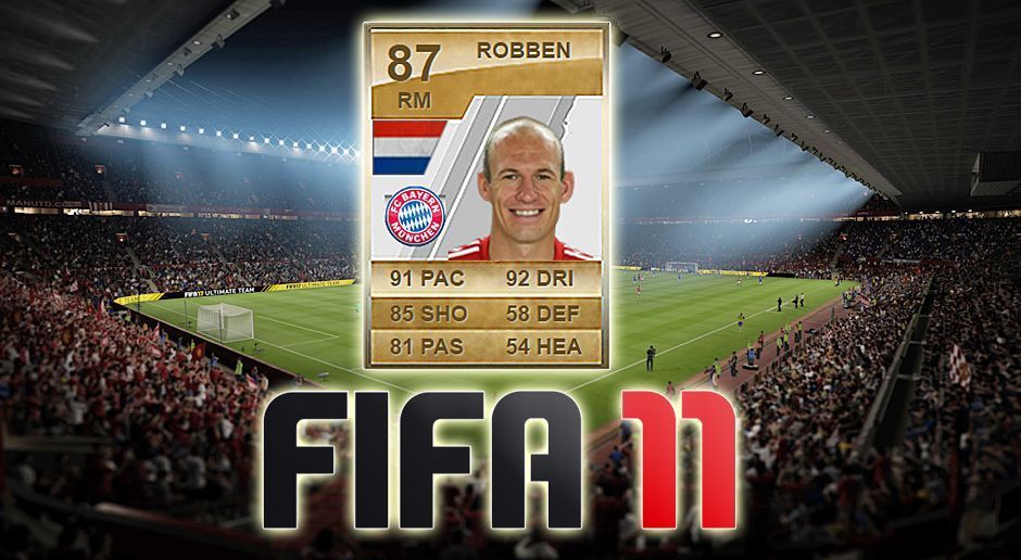 
                <strong>Mittelfeld: Arjen Robben (FC Bayern München) - Gesamt-Stärke: 87</strong><br>
                Mittelfeld: Arjen Robben (FC Bayern München)Gesamt-Stärke: 
              