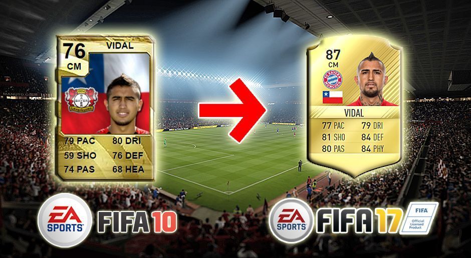 
                <strong>Arturo Vidal (FIFA 10 - FIFA 17)</strong><br>
                Arturo Vidal (FIFA 10 - FIFA 17).
              