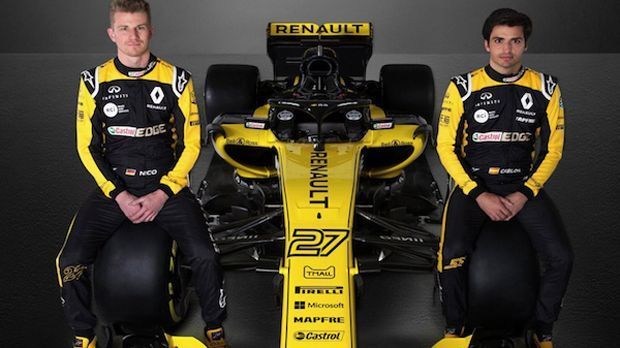 
                <strong>Renault Sport F1 Team</strong><br>
                Renault will sich hinter den drei Topteams Mercedes, Ferrari und Red Bull einreihen, Hülkenberg will in seiner achten Saison endlich mal auf das Podium. Darauf wartet der Emmericher seit 137 Rennen. Hülkenbergs Teamkollege ist Spanier Carlos Sainz.
              