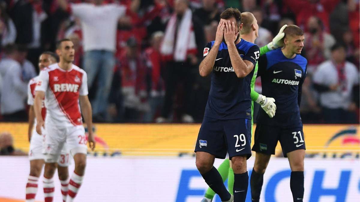 
                <strong>Verlierer: Hertha BSC</strong><br>
                Mit sechs Punkten Abstand auf den 15. Tabellenplatz hat Hertha nur noch rechnerische Chancen auf den direkten Klassenerhalt. In Köln präsentierte sich die Alte Dame als offene Schießbude und hatte es einzig Torwart Oliver Christensen zu verdanken, dass es auswärts "nur" 2:5 ausging. 
              