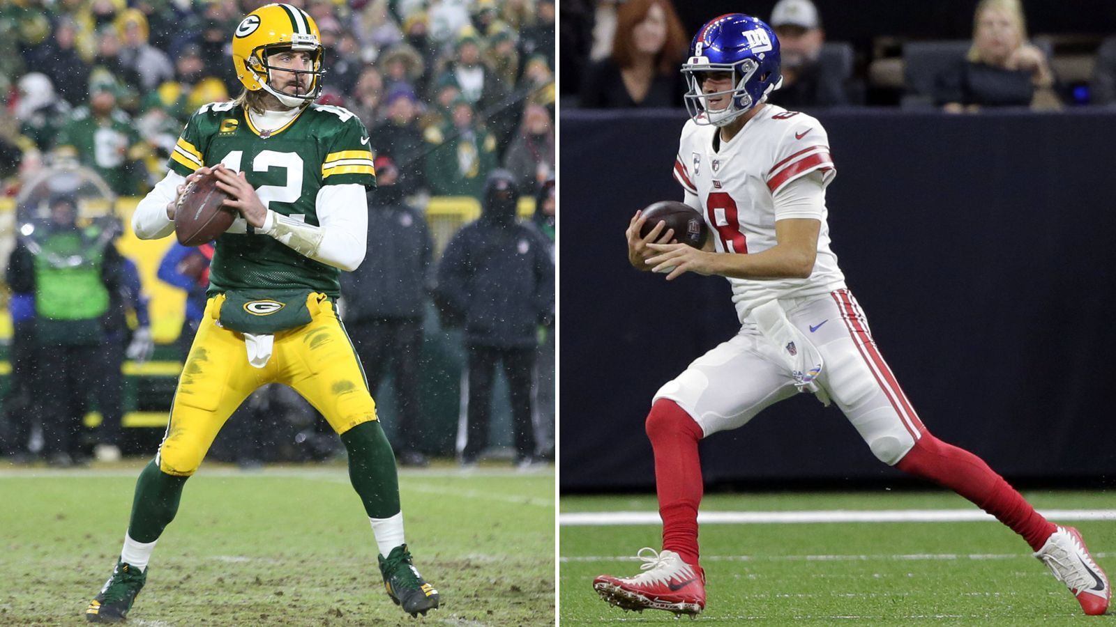 <strong>2022 in London: Green Bay Packers vs. New York Giants</strong><br>
                Eine Woche später standen sich die Green Bay Packers und die New York Giants ebenfalls im Tottenham Hotspur Stadium gegenüber. Es war der erste Auftritt von Star-Quarterback Aaron Rodgers in Europa und für die Packers ohnehin das erste International Game. Bitter: Die Premiere ging mit 22:27 verloren.