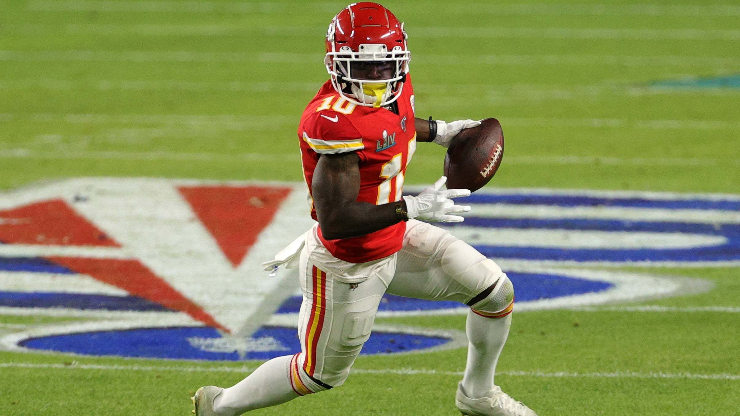 <strong>Team: Kansas City Chiefs</strong><br>Letzter All-Pro-Receiver: Tyreek Hill<br>Saison: 2020