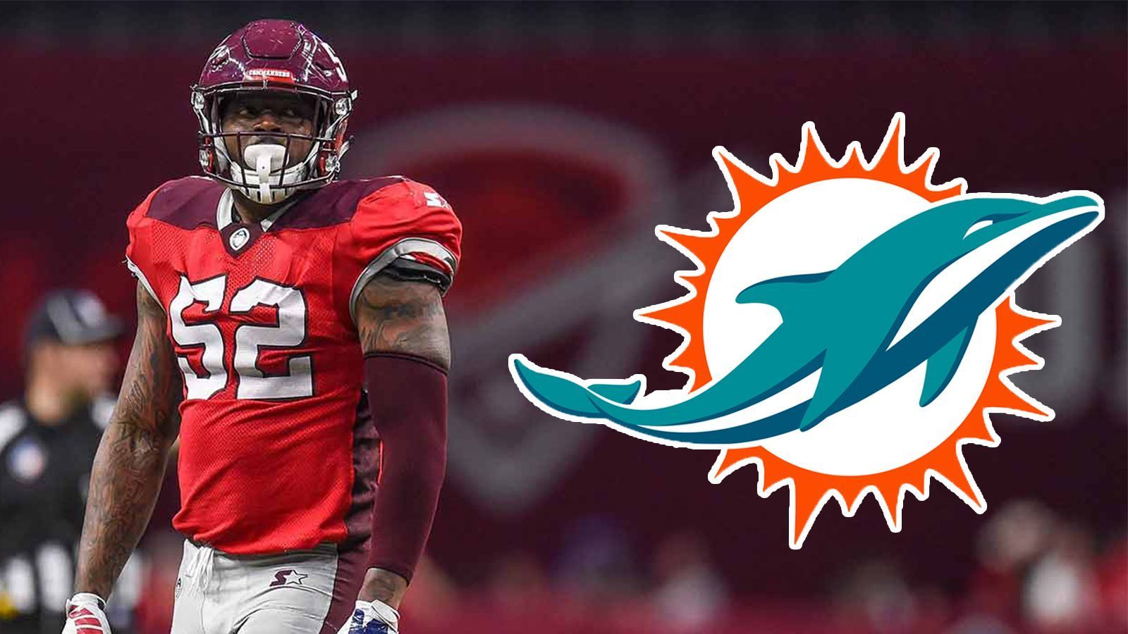 
                <strong>Miami Dolphins</strong><br>
                Bisher verpflichtete Spieler aus der AAF:Jayrone Elliott (im Bild, Edge Rusher, San Antonio Commanders), Michael Dunn (Offensive Lineman, Birmingham Iron), Kenneth Farrow (Running Back, San Antonio Commanders), Jaryd Jones-Smith (Offensive Lineman, San Antonio Commanders), Tyrone Holmes (Linebacker, San Antonio Commanders), Reece Horn (Wide Receiver, San Antonio Commanders), Joey Mbu (Defensive Tackle, San Antonio Commanders)
              