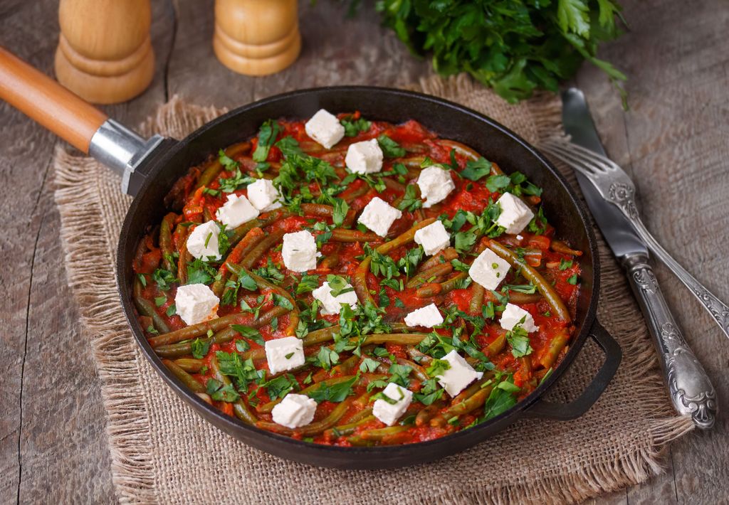 Rezept-Klassiker aus Griechenland: Fasolakia mit Reis, Bohnen, Tomaten ...