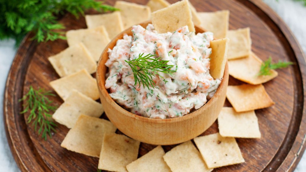 Perfektes Match zum Dip: Brot, Gemüsesticks oder Cracker.