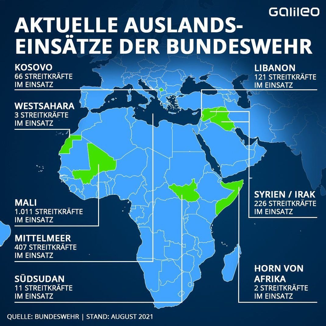 Auslandseinsätze der Bundeswehr weltweit
