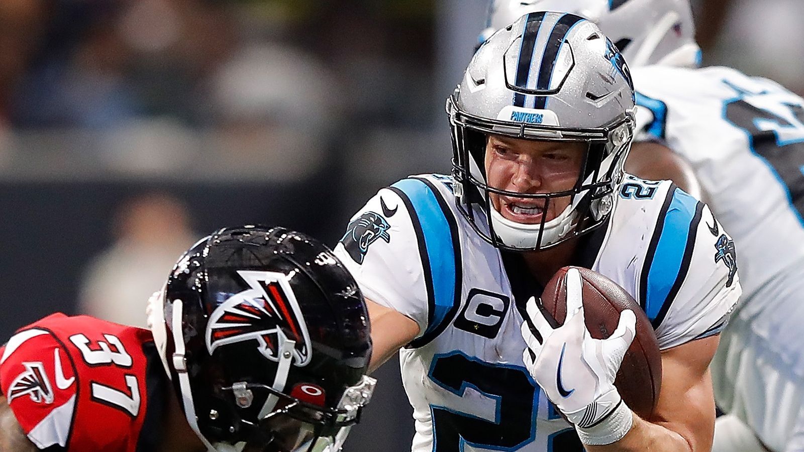 
                <strong>Carolina Panthers</strong><br>
                Ausgeschieden nach Woche 14AFC South:1. New Orleans Saints (10-3) 2. Tampa Bay Buccaneers (6-7)3. Carolina Panthers (5-8) 4. Atlanta Falcons (4-9)
              