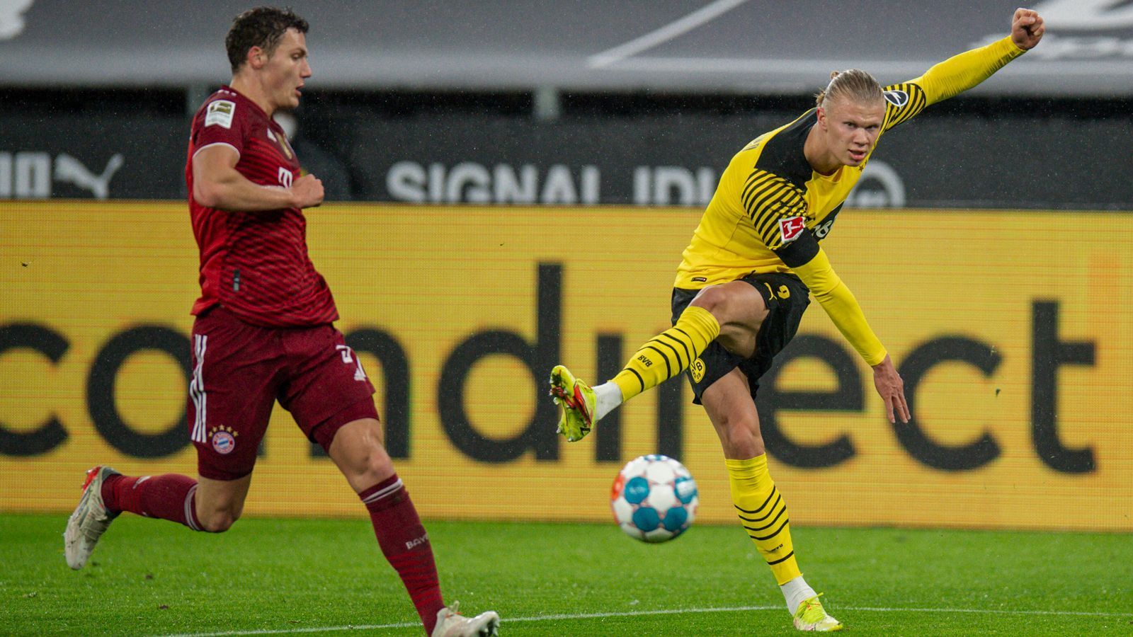 
                <strong>Erling Haaland</strong><br>
                Beim Startelf-Comeback ist der Torjäger mit dem Turbo nach Ballgewinn immer direkt in Richtung Kasten unterwegs. Oftmals landet die Kugel aber nicht bei ihm. Nach einer Reus-Vorlage verzieht er noch knapp, kurz nach Wiederbeginn trifft er mit seinem schwächeren rechten Fuß und Hilfe des Innenpfostens gefühlvoll zum 2:2. 80 Minuten hält er durch, dann geht nichts mehr. ran-Note: 2
              