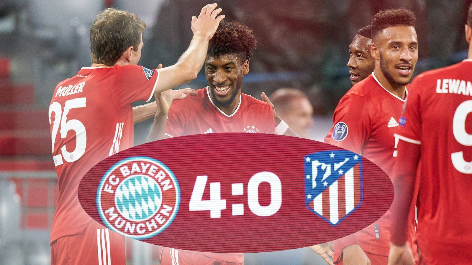 
                <strong>Start nach Maß in die Champions League</strong><br>
                In der Bundesliga finden die Bayern mit Siegen gegen Hertha und Bielefeld in die Spur. Im DFB-Pokal schaltet der Rekordmeister den Fünftligisten aus Düren aus. Und dann beginnt er: der heiße Tanz in er Champions League. Und die Bayern legen los wie die Feuerwehr. Im ersten Gruppenspiel am 21. Oktober schießen die Münchner die Spanier von Atletico Madrid mit 4:0 aus dem Stadion. Mr. Champions League Kingsley Coman glänzt wieder mit zwei Treffern.
              