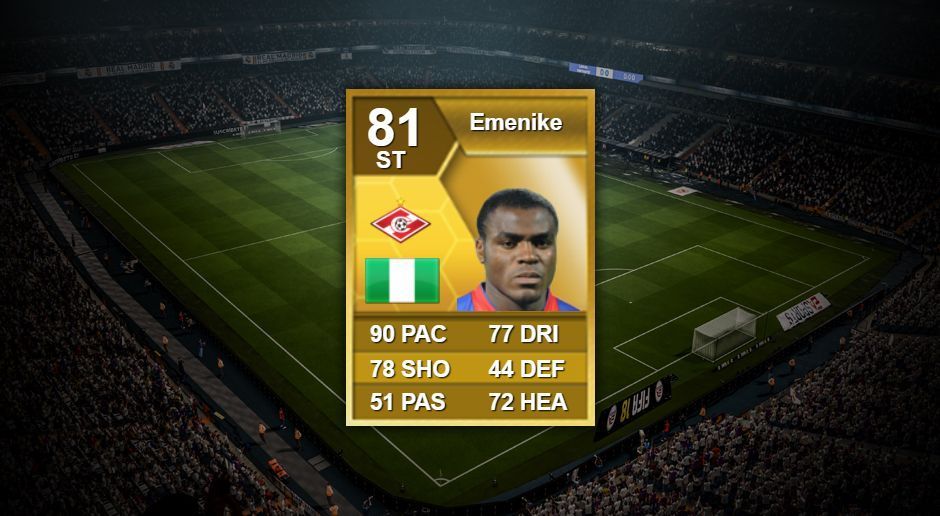 
                <strong>Emmanuel Emenike – FIFA 13</strong><br>
                FIFA 13 war der FIFA-Teil der schnellen Stürmer. Emenike war einer von ihnen. Neben seinem hohen Tempowert (90) war der Nigerianer mit 94 Stärke aber auch eine Wucht im Zweikampf.
              