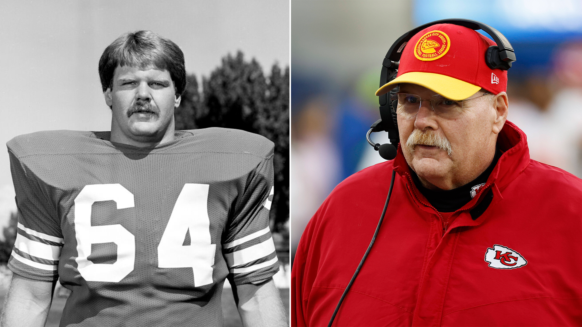 <strong>Andy Reid (Kansas City Chiefs)</strong><br>Position: Offensive Tackle<br>College: Glendale CC, BYU<br>NFL: -