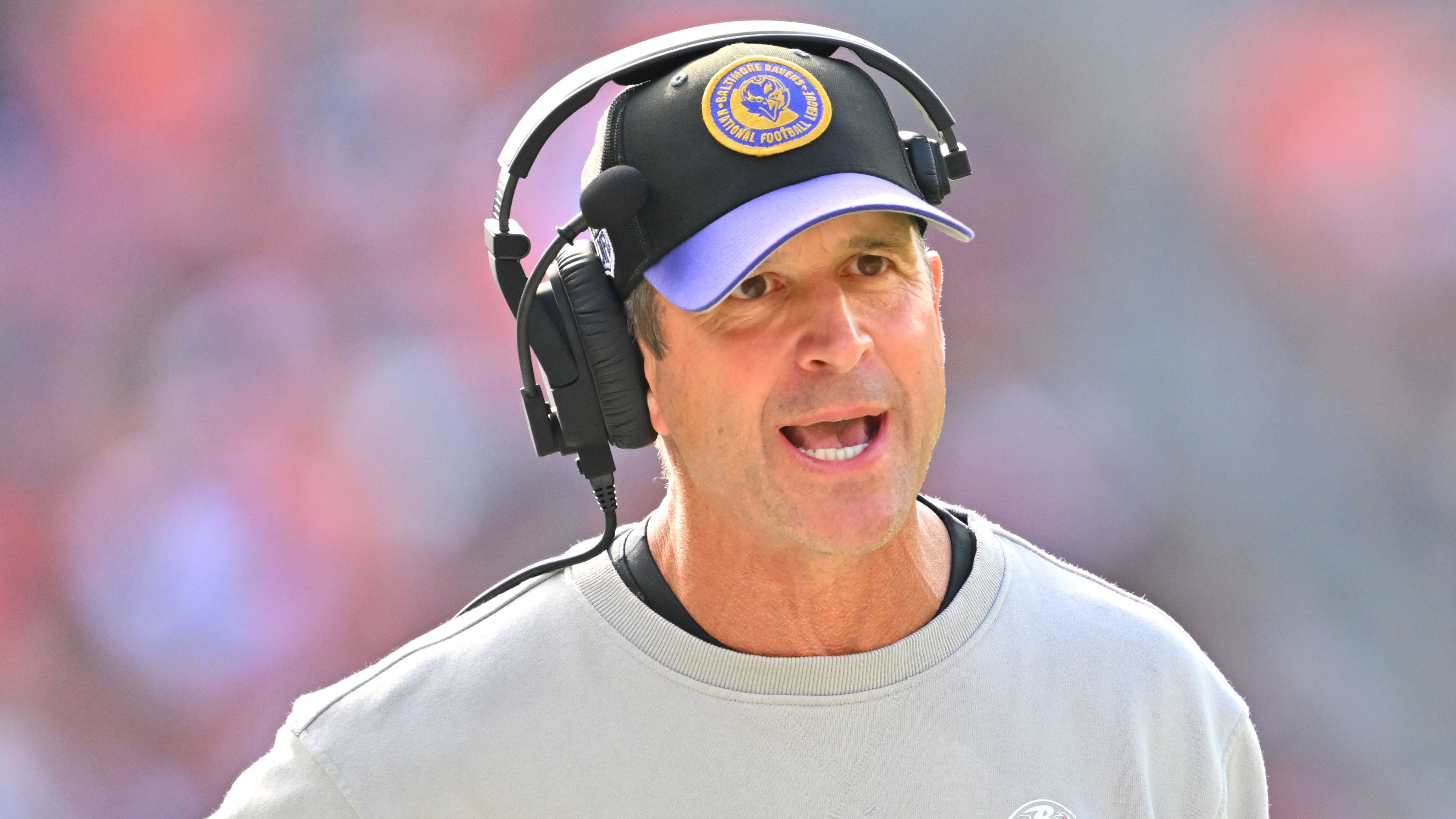 <strong>John Harbaugh (Baltimore Ravens)</strong><br>Höchste Niederlage: Baltimore Ravens vs Jacksonville Jaguars 7:44<br>Punktedifferenz: -37<br>Saison: 2017