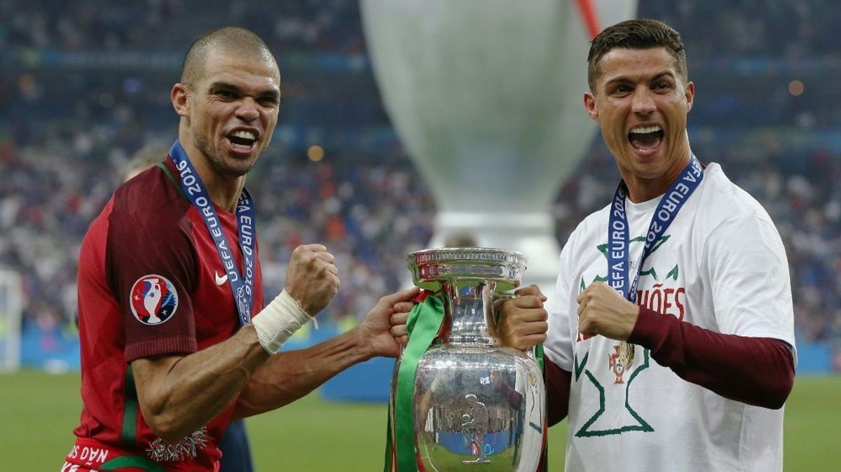 Europameister-Duo zurück im Training: Ronaldo und Pepe