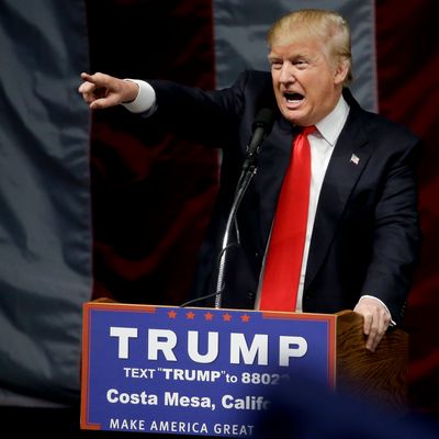 Donald Trump bei einem Wahlkampfauftritt in Kalifornien