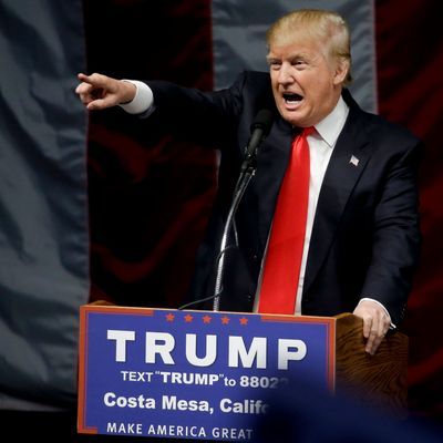 Donald Trump bei einem Wahlkampfauftritt in Kalifornien