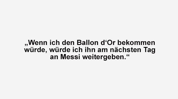 
                <strong>Zlatan Ibrahimovic denkt auch an Messi</strong><br>
                Überraschend zahm antwortet Zlatan Ibrahimovic auf die Frage zu seiner Meinung nach Lionel Messi gegenüber "ESPN Argentinien". "Wenn ich den Ballon d'Or bekommen würde, würde ich ihn am nächsten Tag an Messi weitergeben", sagte er. 
              