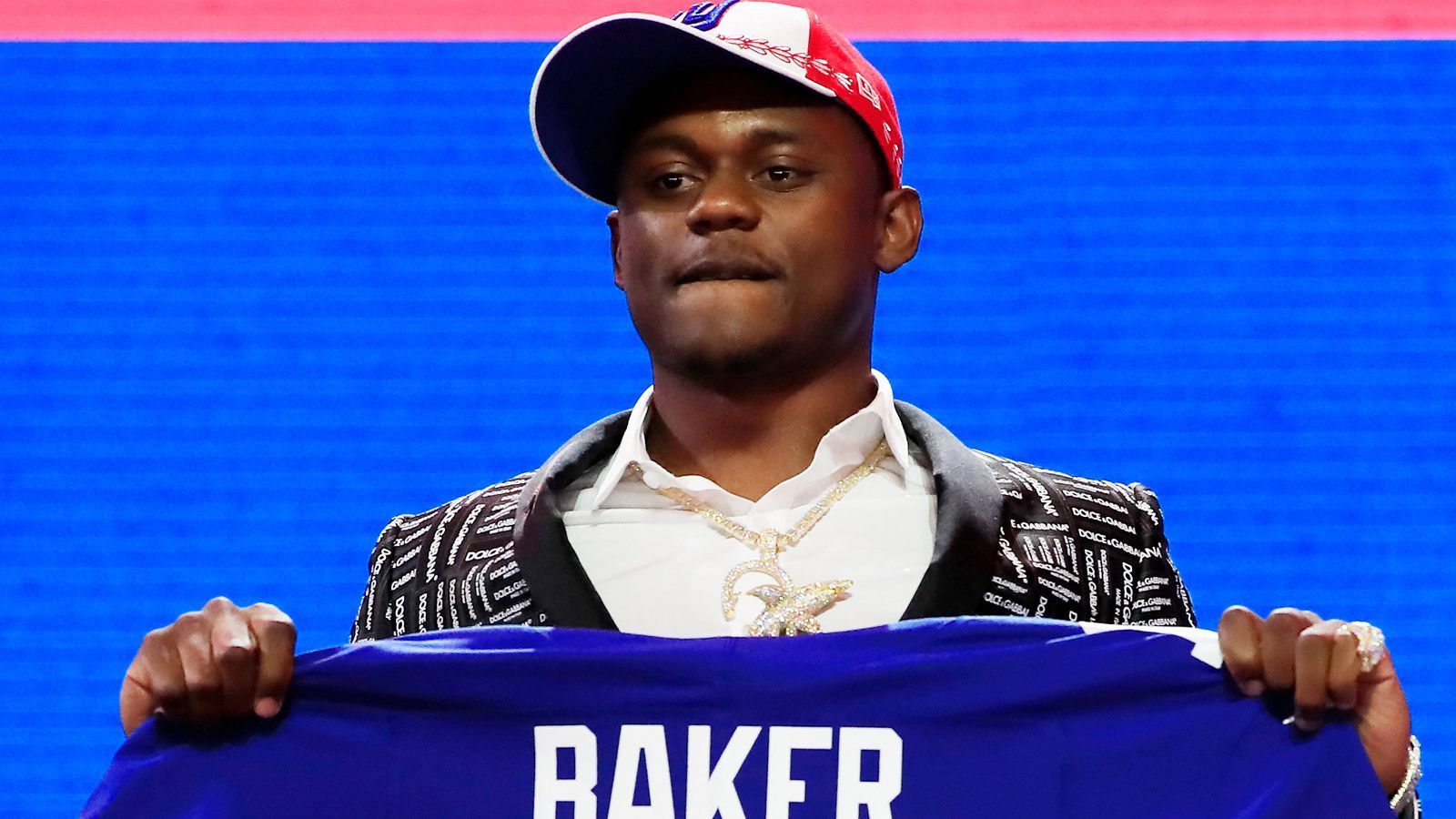 
                <strong>Draft Pick 30: New York Giants (durch Trade mit Seattle Seahawks)</strong><br>
                Spieler: Deandre BakerPosition: CornerbackCollege: Georgia
              