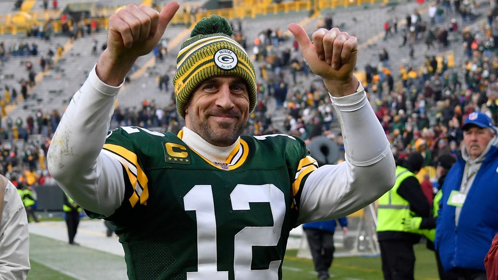<strong>Green Bay Packers - 20. Oktober 2019</strong><br>Aaron Rodgers beim 42:24-Sieg gegen die Oakland Raiders, 5 Touchdowns