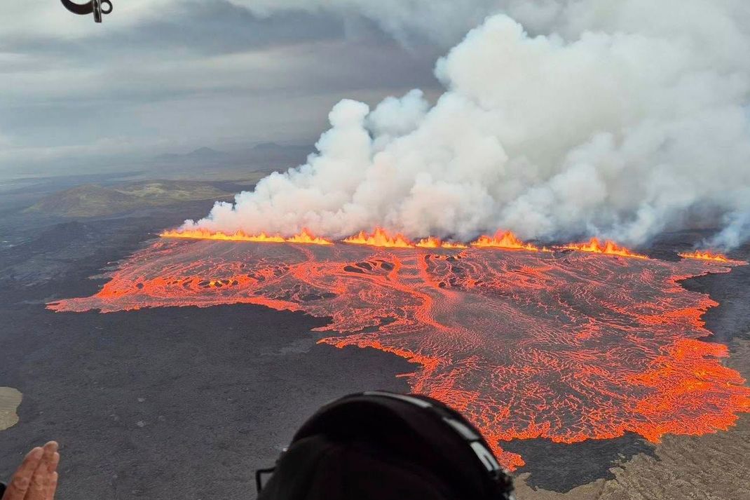 Spektakuläre Bilder: In Island ist erneut ein Vulkan ausgebrochen.