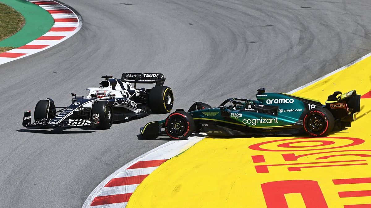 Damit ging alles los: Pierre Gasly kollidiert in Spanien mit Lance Stroll